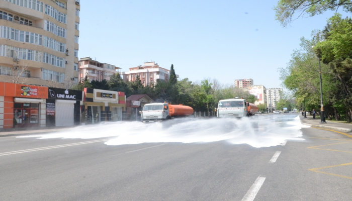 Bakıda gücləndirilmiş dezinfeksiya işləri aparıldı