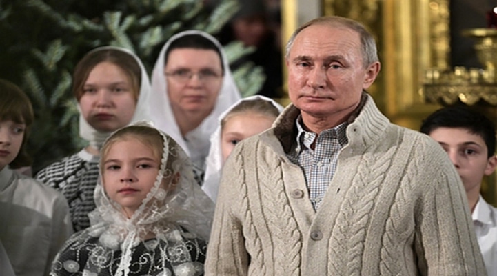 Putin bayramda 204 minlik jaket geyinib