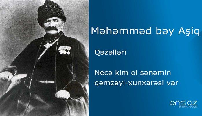 Məhəmməd bəy Aşiq - Nеcə kim ol sənəmin qəmzəyi-xunxarəsi var