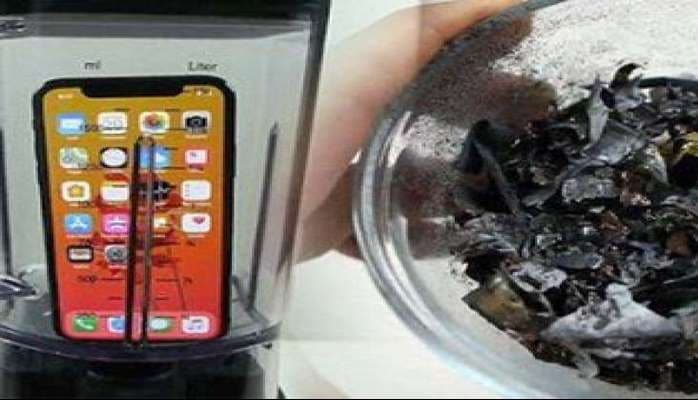 "İPhone X"ı blenderdən keçirib suya qatdı və içdi