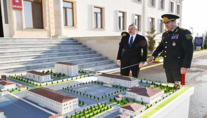 İlham Əliyev Daxili Qoşunların “N” saylı hərbi hissəsinin açılışında iştirak edib