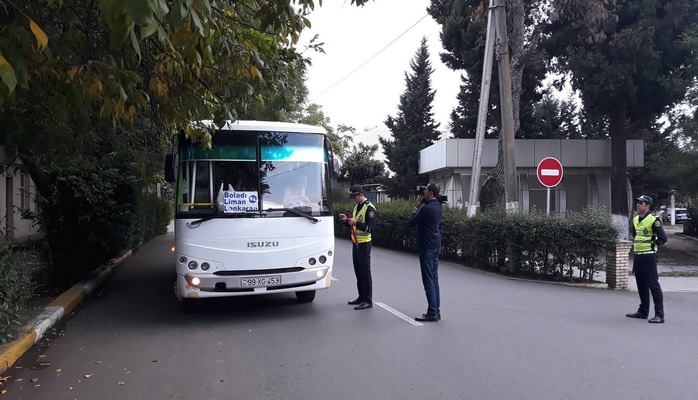 DYP Lənkəranda avtobus sürücülərinə qarşı reyd keçirib