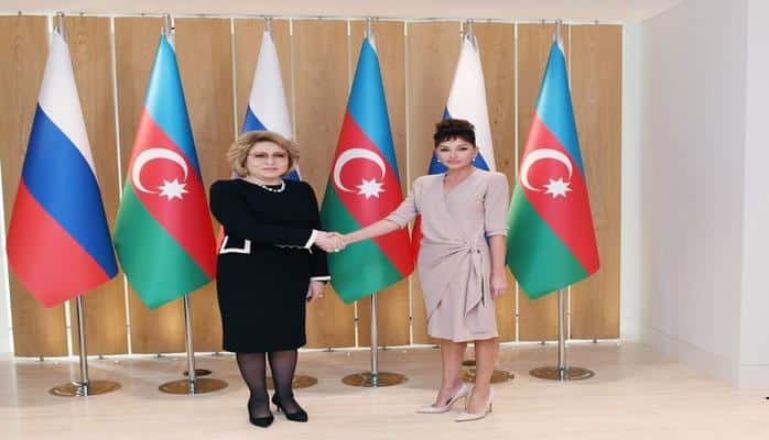 Birinci vitse-prezident Mehriban Əliyeva Rusiya Federasiya Şurasının sədri Valentina Matviyenko ilə görüşüb