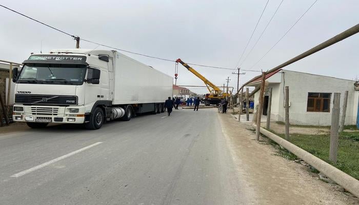 Rusiya federasiyasına məxsus yük avtomobili ilə qaz xəttini zədələdilər