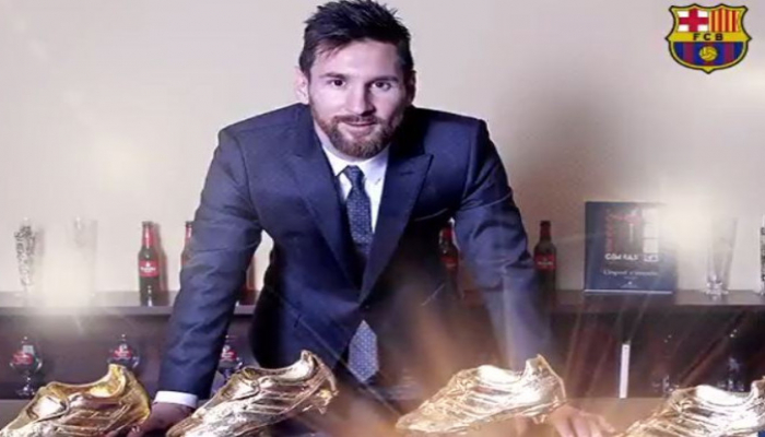 Messi karyerasında 6-cı dəfə 'Qızıl butsu' alıb