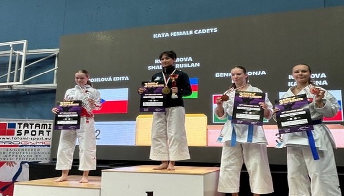 Azərbaycan karateçiləri beynəlxalq yarışda qızıl və gümüş medallar qazanıblar