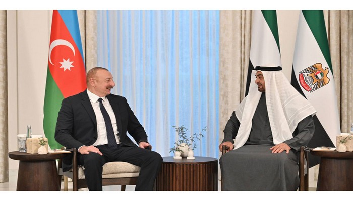 Azərbaycan və BƏƏ prezidentləri görüşüb, Hərtərəfli İqtisadi Tərəfdaşlıq Sazişi imzalanıb