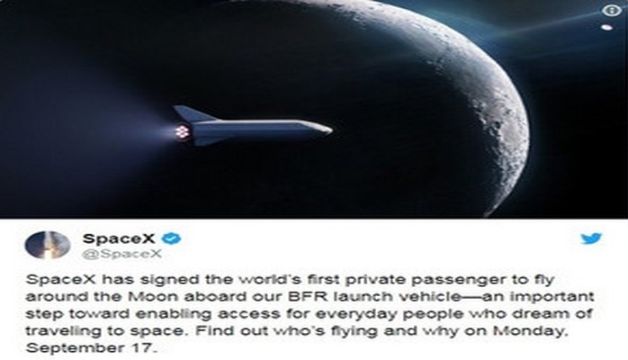 SpaceX анонсировала первый в мире частный пассажирский рейс вокруг Луны