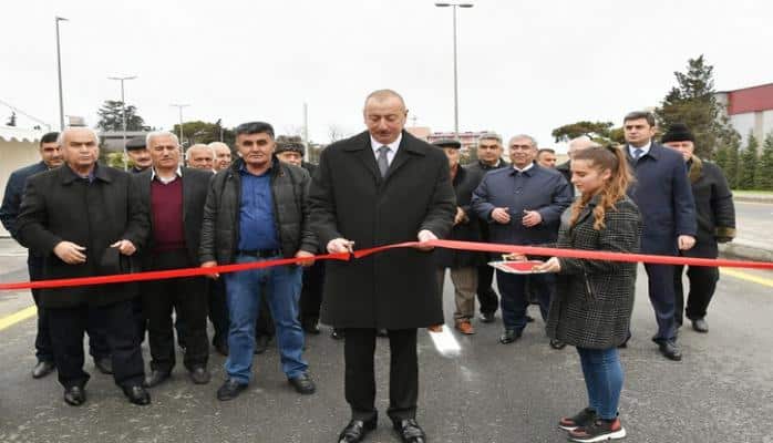 Prezident İlham Əliyev Mərdəkan-Qala avtomobil yolunun açılışında iştirak edib