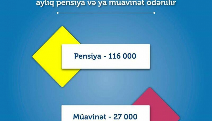 Ailə başçısını itirməyə görə 143 min ailə pensiya və ya müavinət alır