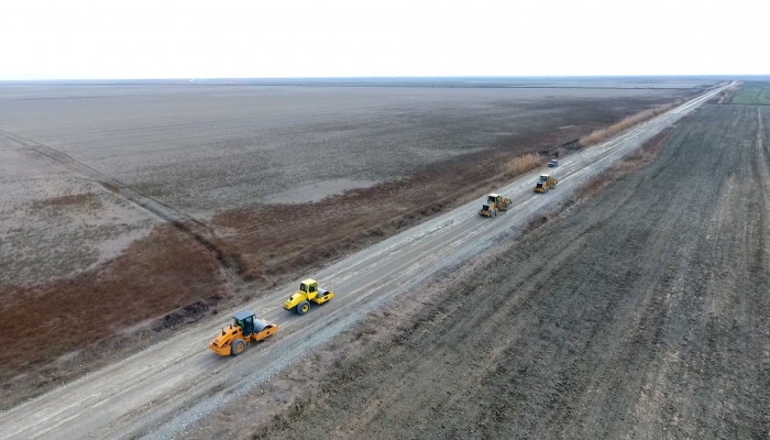 В Кюрдамире реконструируется автодорога, соединяющая три села