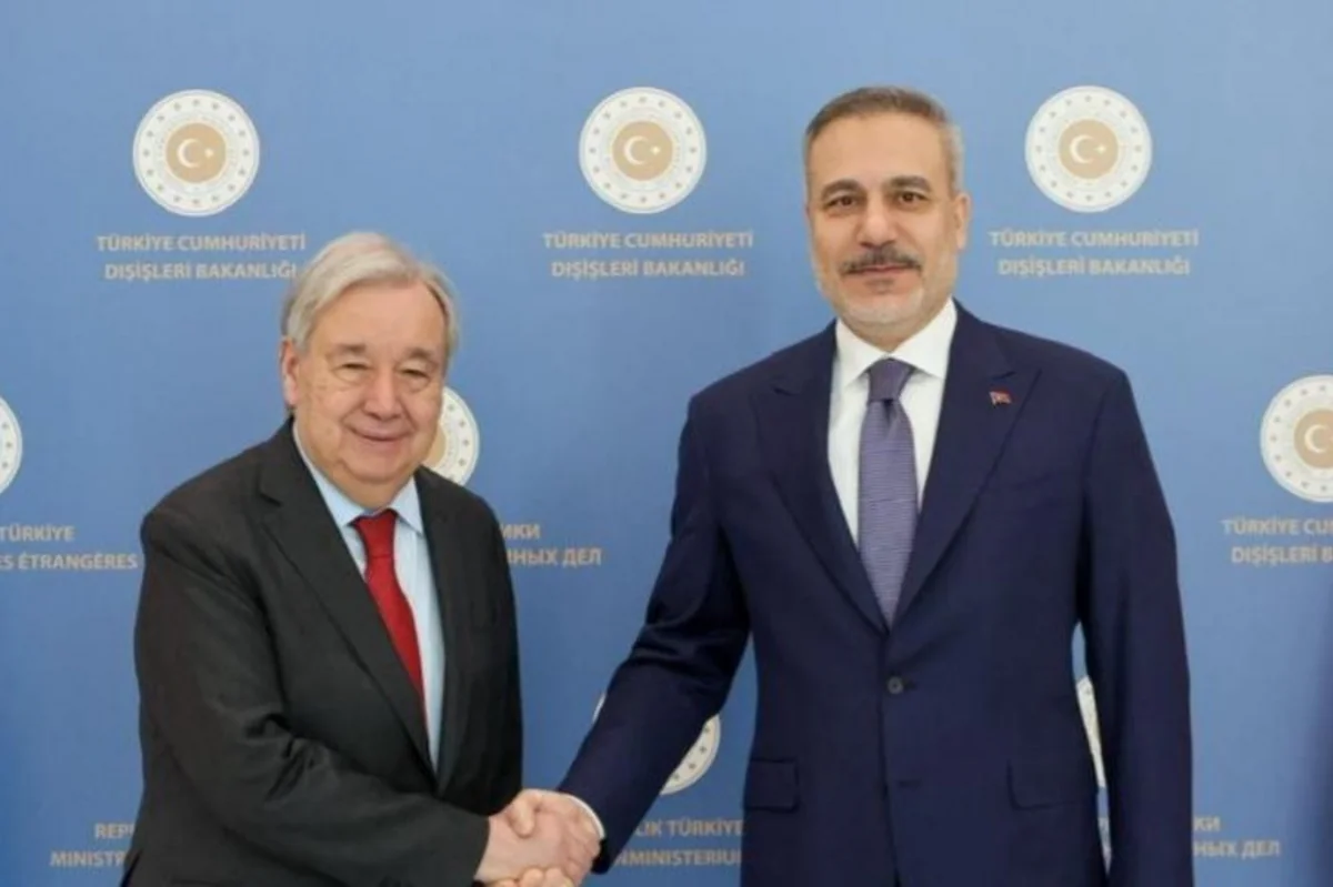 Hakan Fidanla BMT Baş katibi Suriya və Kipri müzakirə ediblər