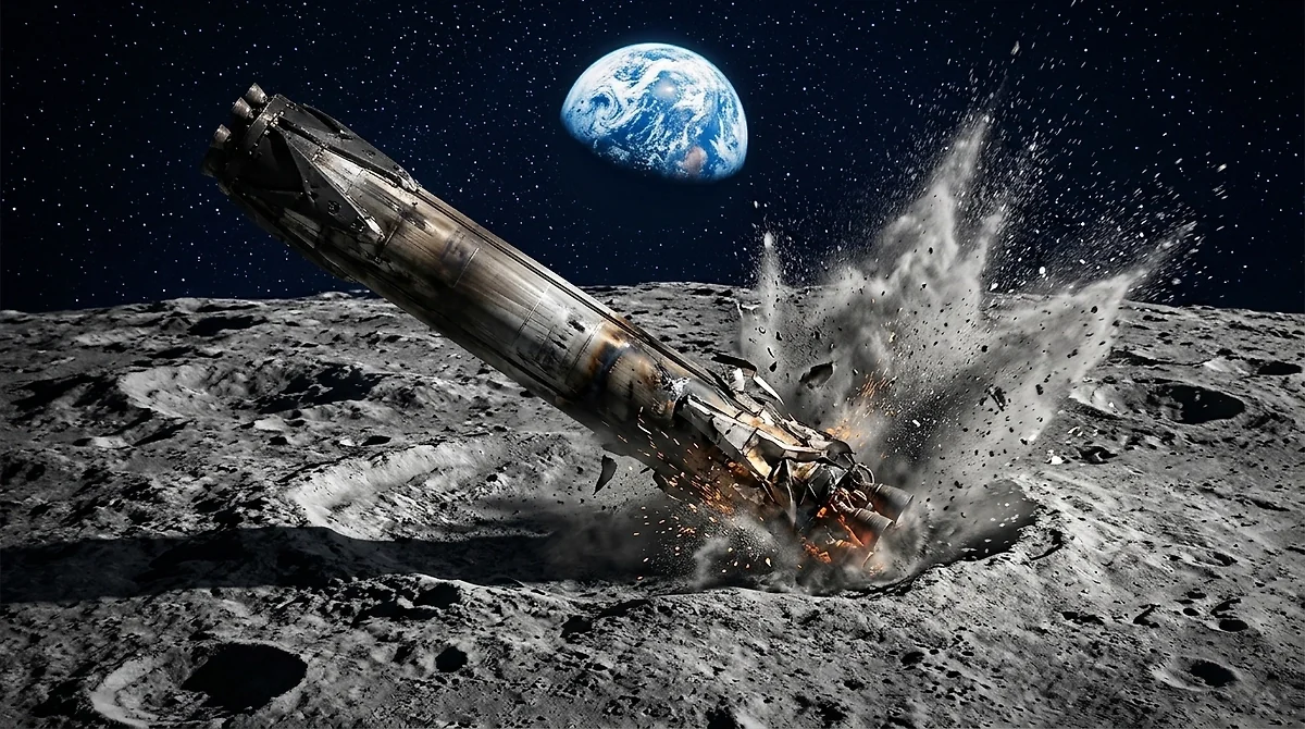 İlon Maskın raketi Ayın səthinə çırpıldı: Yeni krater yarandı