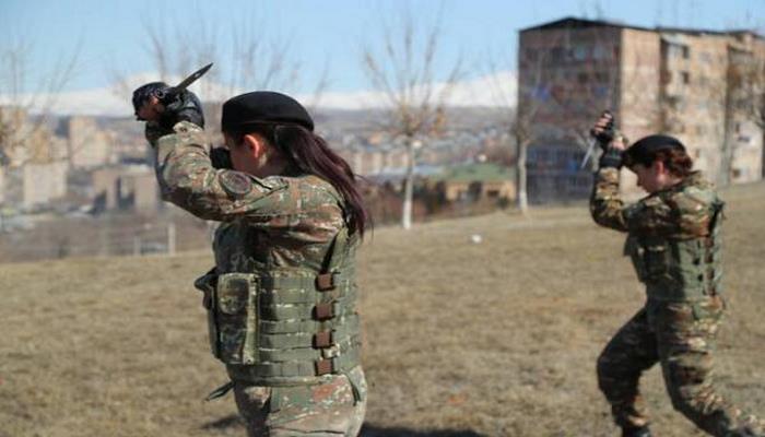 Erməni qadınlar hərbi xidməti bu cür keçəcək