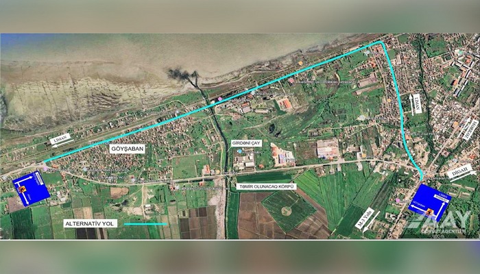 Girdəni çay üzərindəki körpü yenidən qurulur