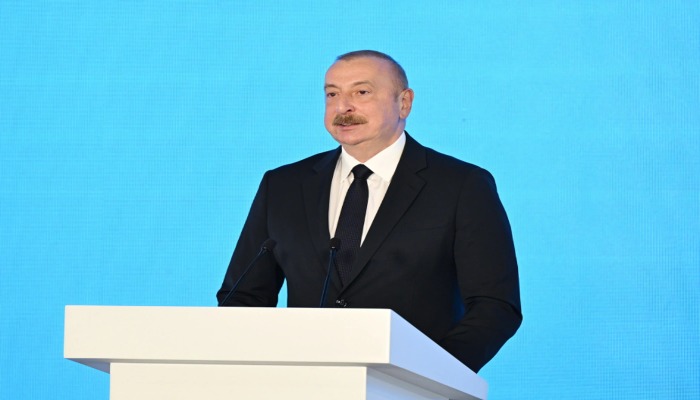 İlham Əliyev beynəlxalq konfransın iştirakçılarına müraciət ünvanlayıb