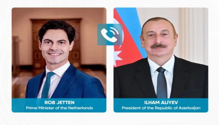 İlham Əliyev və Rob Jetten arasında telefon danışığı olub
