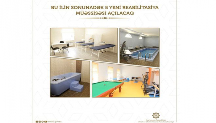 İlin sonunadək 5 yeni reabilitasiya müəssisəsi açılacaq