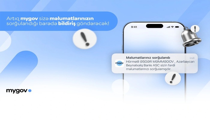 "mygov" platformasında vətəndaşlara məlumat sorğuları barədə bildirişlər göndərilməyə başlanılıb