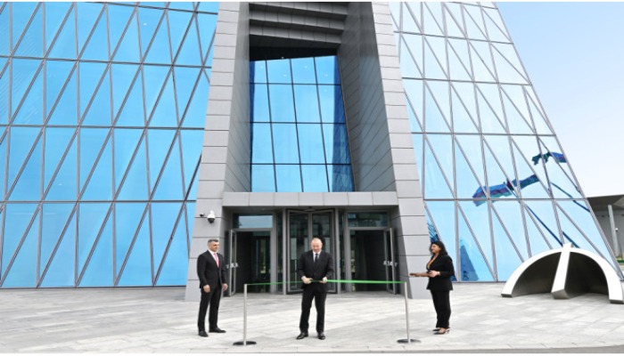 Prezident Mərkəzi Bankın yeni binasının açılışında - FOTOLAR