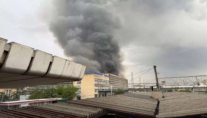 Tbilisidə Vağzal bazarının ərazisində güclü yanğın baş verib