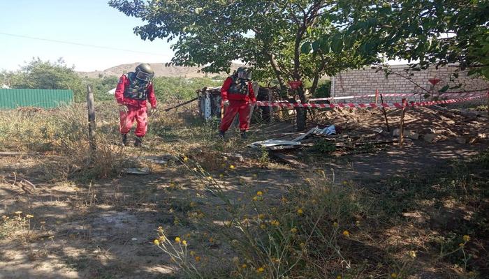 Tovuzun Aşağı Öysüzlü kəndində top mərmisinin qalıqları aşkarlandı