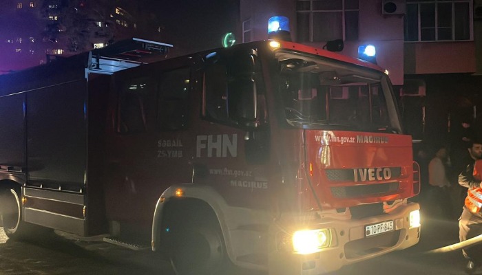 Yanğın binanın elektrik şaxtasında baş verib - Rəsmi